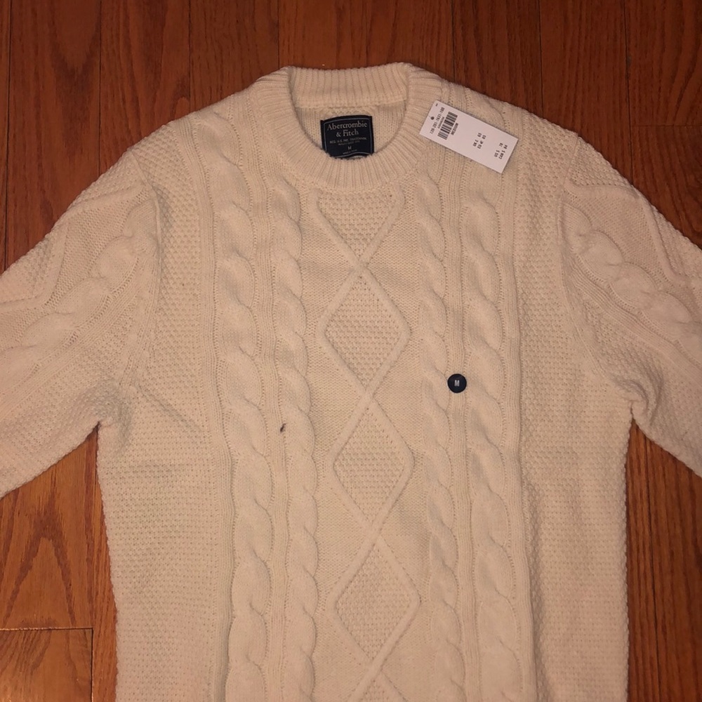 Abercrombie&Fitch White Wool Sweater - Picture 2 of 6